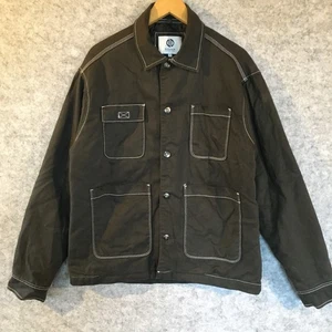 Nordam Sherpa Lined Corduroy Jacket Mens Large Black Padded Utility Chore - Picture 1 of 14