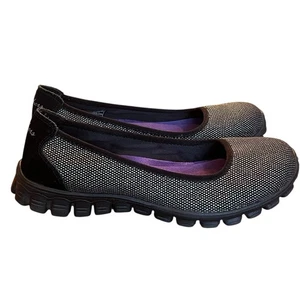 Skechers EZ Flex Memory Foam Slip On Comfort Flats Black Women's Size 7 Shoes - Picture 1 of 15
