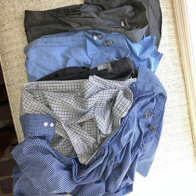 5 camisas Van Heusen para hombre XL/TG/XG 17-17 1/2 (4 cortas/1 largas) flexibles/clásicas Foto 1 de 4