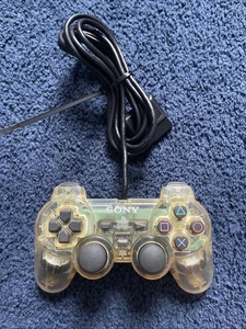 Sony PlayStation 2 PS2 Clear Wired DualShock Controller SCPH-10010 - Picture 1 of 6