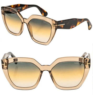 TOM FORD PHOEBE TF939 45B Brown Yellow Classic Sunglasses 939 FT0939 Authentic - Image 1 of 4