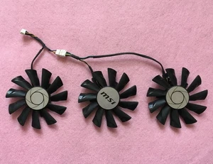 Set of 3 Fan Cooler Fan For MSI GTX 1060 1070 1080Ti DUKE 8G PLD09210S12HH 85mm - Afbeelding 1 van 4