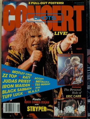 Rock Scene Magazine Concert Shots September 1986 Ozzy, KISS, Metallica, Motley  Foto 1 de 4