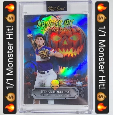 🔥💰 1/1 2025 WC HAUNTED HITS MONSTER HIT ETHAN HOLLIDAY COLORADO ROCKIES 💰🔥 - Image 1 of 4