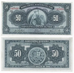 Peru - 50 Soles de Oro 1959 aUNC / UNC P. 78 Lemberg-Zp - Picture 1 of 1