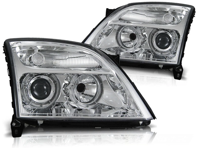 2X Faros Angel Eyes Para Opel Vectra C / Signum Bj. 02-05 Cromo - Imagen 1 de 2