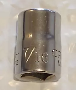 CRAFTSMAN TOOLS VV44332, 3/8" DRIVE, 7/16" SOCKET, SHALLOW, 12 POINT *USA MADE* - Bild 1 von 8