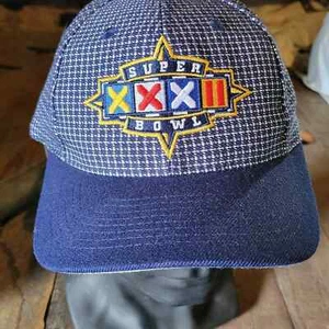 Vintage 90s NFL Football Super Bowl 32 XXXII Plaid San Diego Hat - Picture 1 of 4
