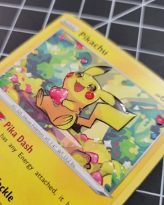 FAN MADE 3D Epoxy Art Card Pikachu 052/196 Pokemon TCG Lost Origin - Picture 1 of 4