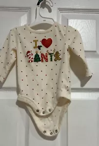 Holiday Time 3-6M One Piece I Love Santa RN# 52463 NWT - Picture 1 of 5