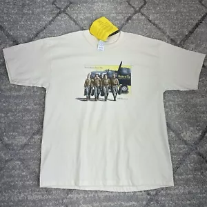 Vtg Women Fly T-Shirt 2000 Disney Atracciones Unisex Size XL Beige Smithsonian - Picture 1 of 10