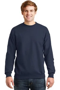 Hanes P160 Mens Long Sleeve EcoSmart Crew Neck Stylish Pullover Sweatshirt - Picture 1 of 15