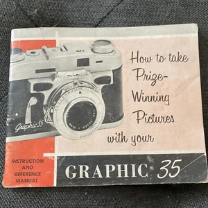 VINTAGE Graphic 35 Camera Owner’s Manual Brochure 31 Pages Graflex Inc. NY USA - Bild 1 von 8