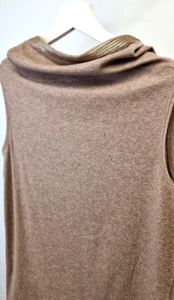 RIANI top women's sequin trim tank jersey sleeveless undershirt size 40 brown 2 - Picture 1 of 10