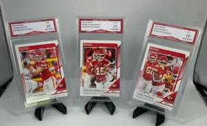 2024 Donruss Patrick Mahomes Travis Kelce Isiah Pacheco Chiefs 3 Card Team Set! - Picture 1 of 4