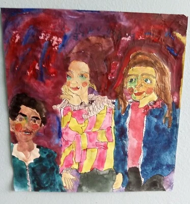 Techniques Mixtes Expressionniste 2017 Arlequin Et Ses Potes 21cm/19.8cm - Photo 1/4