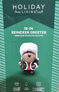 HOLIDAY LIVING 18" REINDEER GREETER #5286221-NEW In Box - Picture 1 of 2