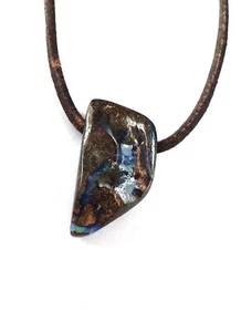 SCHMUCK-STCK YOWAH NUTS OPAL HEIL STEIN Anhänger gebohrt Unikat Nuss-Opal 2 - Picture 1 of 7