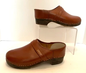 Simson Holland Closed Back Clogs Gr. 41 Herren 8, Wmns 10,5 Braun Leder Vintage - Bild 1 von 13