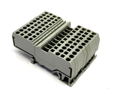 Wago 280-633 4-Conductor Terminal Block 2.5 mm², Cage Clamp, Gray, LOT OF 10 - Image 1 of 4