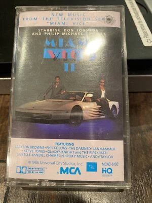 Miami Vice II Soundtrack Cassette Tape 1986 TV Roxy Music Phil Collins - Image 1 of 4