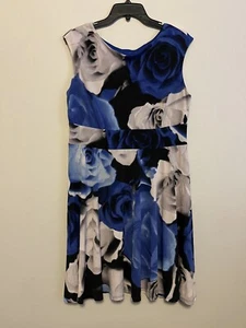 Dressbarn Womens Size 14 Dress Multi Color Floral Sleeveless Wear To Work - Picture 1 of 4
