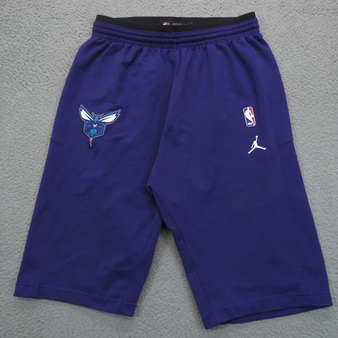 Charlotte Hornets Shorts Men Large Tall Jordan Authentic Issue Engineered Player Cover