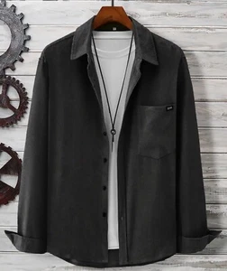 Men's Big & Tall Fall/Winter Long Sleeve Button-Down Shirt - Size 5XL - Picture 1 of 7