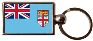 Fidschi Luxus doppelseitiger Metall Schlüsselanhänger und Geschenktüte - Bild 1 von 4