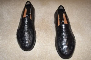 GORGEOUS SALVATORE FERRAGAMO LAVORAZIONE "GENUINE CROCODILE" LOAFERS 8 2E $2795 - Picture 1 of 7