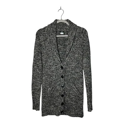 J Crew Sweater Womens Small Salt And Pepper Cardigan Wool Blend Knit Preppy - Image 1 of 4