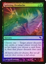 Splitting Headache FOIL Shadowmoor NM Black Common MAGIC MTG CARD ABUGames