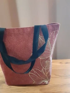 Burgunderrot Handverziert Handtasche Geldbeutel Tasche Beuteltasche - Bild 1 von 6