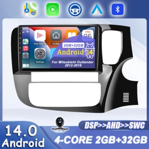 Para Mitsubishi Outlander 2012-2018 Android 14 Coche Estéreo Navegación GPS CarPlay 2+32 GB - Imagen 1 de 18