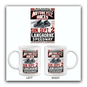 Langhorne Speedway Motorcycle Races - 1956 - Promotional Advertising Mug - Picture 1 of 3