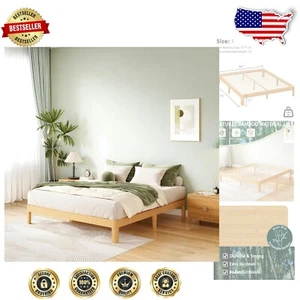 Sturdy 12-Inch Bamboo Bed Frame with Minimalist Aesthetic – Supports 1000 lbs - Picture 1 of 10