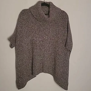 Theory Liesele Granito Wool Cashmere Cowl Neck Poncho Sweater Sz S - Picture 1 of 8