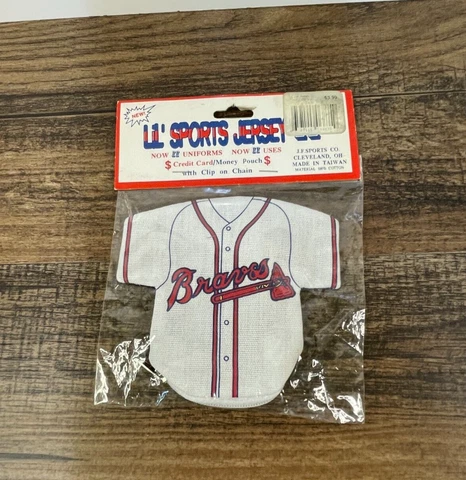 Vintage Atlanta Braves Lil' Sports Jersey Keychain Home & Away Clip MLB Baseball Cover