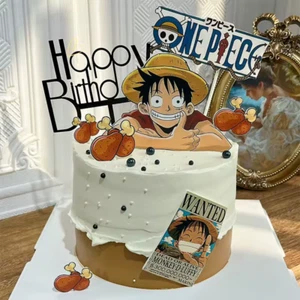 One Piece Cake Topper L Cake Party Supplies Decor Set Anime Cake Decoration - Picture 1 of 7
