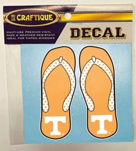 University of Tennessee VOLUNTEERS FLIP FLOPS Vinyl Decal Car Window Sticker - Picture 1 of 1