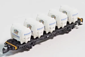 Marklin Z-Scale  container transport car for the Weihenstephan beer Brewery Co. - Picture 1 of 2