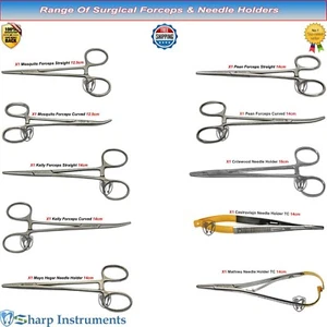 Range Of Surgical Hemostat Artery Suture Forceps Castroviejo Needle Holder CE - Picture 1 of 28
