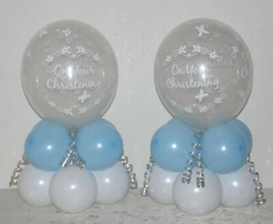Taufen JUNGE oder MÄDCHEN 2/6/12er-Pack Tischballon Dekoration Display Kit - Bild 1 von 9