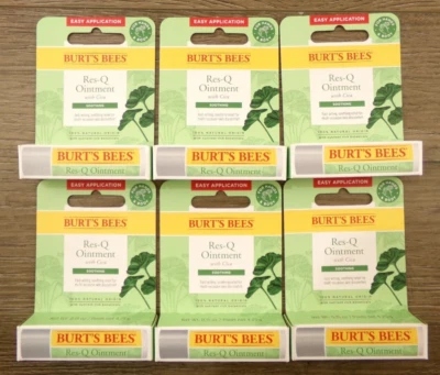 Box of 6 Burt's Bees Res-Q Ointment w/Cica Soothing Relief 0.15oz Sticks, New S4 - Image 1 of 4