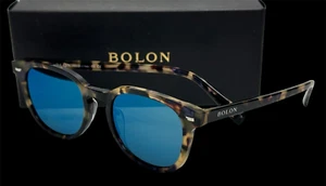 NEW BOLON ROUND SUNGLASSES BABEL BL 3017 B70 50 TORTOISE BLUE SHELL FLORAL - Picture 1 of 5