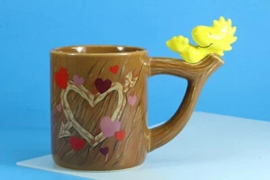 Taza de café vintage 1972 Teleflora Peanuts Woodstock. Pintado a mano. 12 oz. - Imagen 1 de 9