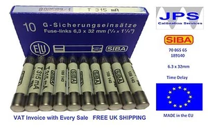 SIBA 7006565 Fuse Antisurge 315mA T315mA 500V typ 189140 JPSF043 Pack of 1/5/10 - Picture 1 of 6
