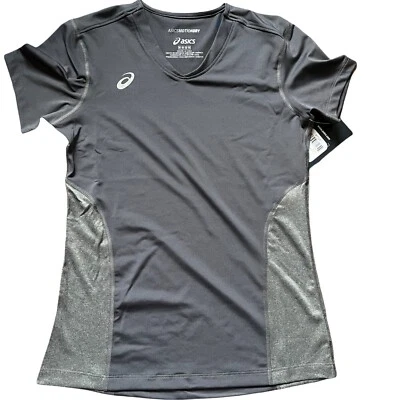 Camiseta Asics Gris Juvenil Señuelo Manga Corta Atlética Absorbente de Humedad Talla Mediana NUEVA Foto 1 de 4