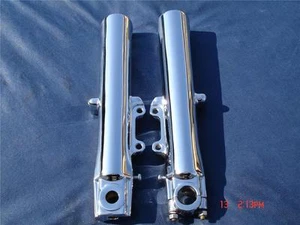 HARLEY CHROME LOWER FORK SLIDERS LEGS Road Glide Exchange Program 00-13 Touring - Foto 1 di 6