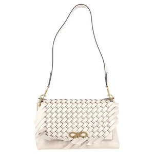 Anya Hindmarch Weave Shoulder Bag in White Leather - Picture 1 of 8